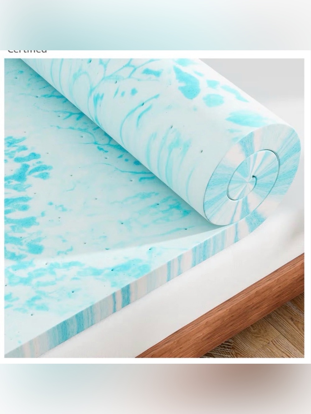 3 Inch Gel Memory Foam Bed Topper, Medium-Firm Foam Topper Cooling Gel Infused